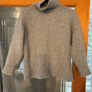 Babaton Heather Gray Cowl Neck Sweater